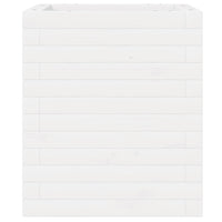 Thumbnail for Pflanzkübel Weiß 40x40x46 cm Massivholz Kiefer