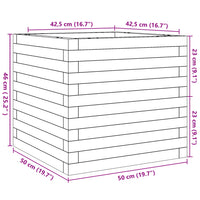 Thumbnail for Pflanzkübel 50x50x46 cm Massivholz Kiefer