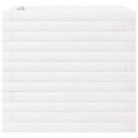 Thumbnail for Pflanzkübel Weiß 50x50x46 cm Massivholz Kiefer