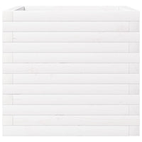 Thumbnail for Pflanzkübel Weiß 50x50x46 cm Massivholz Kiefer