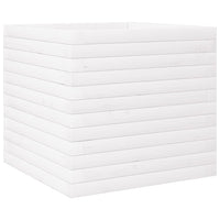 Thumbnail for Pflanzkübel Weiß 50x50x46 cm Massivholz Kiefer