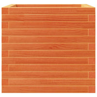 Thumbnail for Pflanzkübel Wachsbraun 50x50x46 cm Massivholz Kiefer