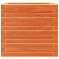 Thumbnail for Pflanzkübel Wachsbraun 50x50x46 cm Massivholz Kiefer