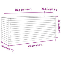 Thumbnail for Pflanzkübel 110x40x46 cm Kiefernholz Imprägniert