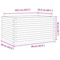 Thumbnail for Pflanzkübel 90x60x46 cm Massivholz Douglasie