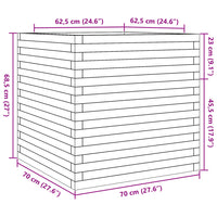 Thumbnail for Pflanzkübel 70x70x68,5 cm Massivholz Kiefer