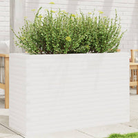 Thumbnail for Pflanzkübel Weiß 110x40x68,5 cm Massivholz Kiefer