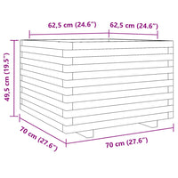 Thumbnail for Pflanzkübel 70x70x49,5 cm Massivholz Kiefer