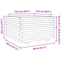 Thumbnail for Pflanzkübel 80x80x49,5 cm Kiefernholz Imprägniert