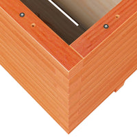 Thumbnail for Pflanzkübel Wachsbraun 100x100x49,5 cm Massivholz Kiefer