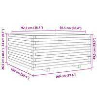Thumbnail for Pflanzkübel 100x100x49,5 cm Massivholz Douglasie