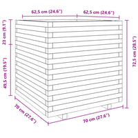 Thumbnail for Pflanzkübel 70x70x72,5 cm Massivholz Douglasie