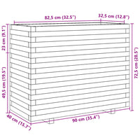 Thumbnail for Pflanzkübel 90x40x72,5 cm Massivholz Douglasie