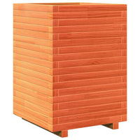 Thumbnail for Pflanzkübel Wachsbraun 50x50x72 cm Massivholz Kiefer