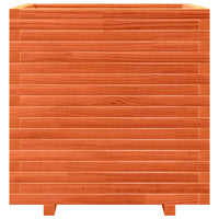 Thumbnail for Pflanzkübel Wachsbraun 70x70x72 cm Massivholz Kiefer