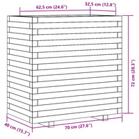 Thumbnail for Pflanzkübel 70x40x72 cm Massivholz Douglasie