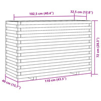 Thumbnail for Pflanzkübel 110x40x72 cm Massivholz Douglasie