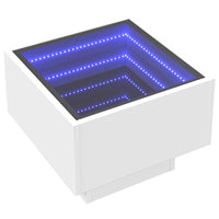 Thumbnail for Beistelltisch mit LED Weiß 40x40x30 cm Holzwerkstoff