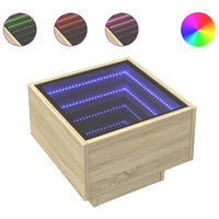 Thumbnail for Beistelltisch mit LED Sonoma Eiche 40x40x30 cm Holzwerkstoff