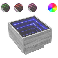 Thumbnail for Beistelltisch mit LED Grau Sonoma 40x40x30 cm Holzwerkstoff