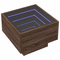 Thumbnail for Beistelltisch mit LED Braun Eichen-Optik 40x40x30 cm