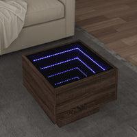 Thumbnail for Beistelltisch mit LED Braun Eichen-Optik 40x40x30 cm