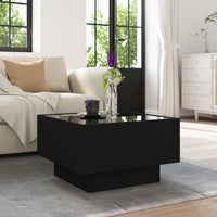 Thumbnail for LED-Couchtisch Schwarz 50x50x30 cm Holzwerkstoff