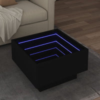Thumbnail for LED-Couchtisch Schwarz 50x50x30 cm Holzwerkstoff
