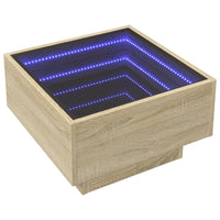 Thumbnail for LED-Couchtisch Sonoma Eiche 50x50x30 cm Holzwerkstoff
