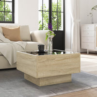 Thumbnail for LED-Couchtisch Sonoma Eiche 50x50x30 cm Holzwerkstoff