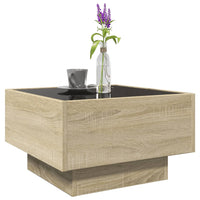 Thumbnail for LED-Couchtisch Sonoma Eiche 50x50x30 cm Holzwerkstoff
