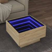 Thumbnail for LED-Couchtisch Sonoma Eiche 50x50x30 cm Holzwerkstoff