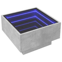 Thumbnail for LED-Couchtisch Betongrau 50x50x30 cm Holzwerkstoff