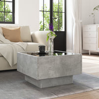 Thumbnail for LED-Couchtisch Betongrau 50x50x30 cm Holzwerkstoff