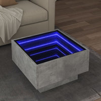 Thumbnail for LED-Couchtisch Betongrau 50x50x30 cm Holzwerkstoff