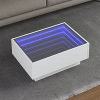 Thumbnail for LED-Couchtisch Weiß 70x50x30 cm Holzwerkstoff