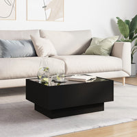 Thumbnail for LED-Couchtisch Schwarz 70x50x30 cm Holzwerkstoff