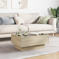 Thumbnail for LED-Couchtisch Sonoma Eiche 70x50x30 cm Holzwerkstoff