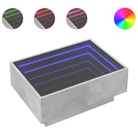 Thumbnail for LED-Couchtisch Betongrau 70x50x30 cm Holzwerkstoff
