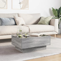 Thumbnail for LED-Couchtisch Grau Sonoma 70x50x30 cm Holzwerkstoff