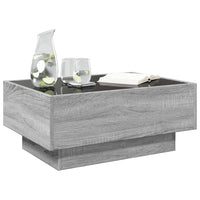 Thumbnail for LED-Couchtisch Grau Sonoma 70x50x30 cm Holzwerkstoff
