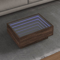 Thumbnail for LED-Couchtisch Braun Eichen-Optik 70x50x30 cm Holzwerkstoff