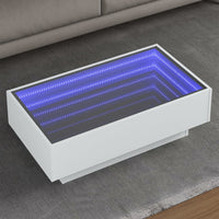 Thumbnail for LED-Couchtisch Weiß 90x50x30 cm Holzwerkstoff