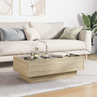 Thumbnail for LED-Couchtisch Sonoma Eiche 90x50x30 cm Holzwerkstoff