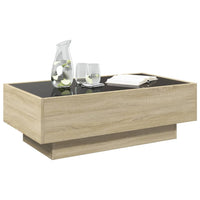 Thumbnail for LED-Couchtisch Sonoma Eiche 90x50x30 cm Holzwerkstoff
