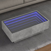 Thumbnail for LED-Couchtisch Betongrau 90x50x30 cm Holzwerkstoff