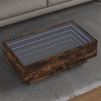 Thumbnail for LED-Couchtisch Räuchereiche 90x50x30 cm Holzwerkstoff
