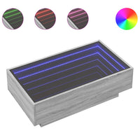 Thumbnail for LED-Couchtisch Grau Sonoma 90x50x30 cm Holzwerkstoff