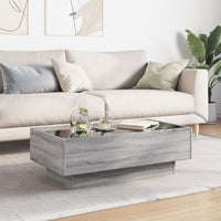 Thumbnail for LED-Couchtisch Grau Sonoma 90x50x30 cm Holzwerkstoff