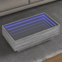 Thumbnail for LED-Couchtisch Grau Sonoma 90x50x30 cm Holzwerkstoff